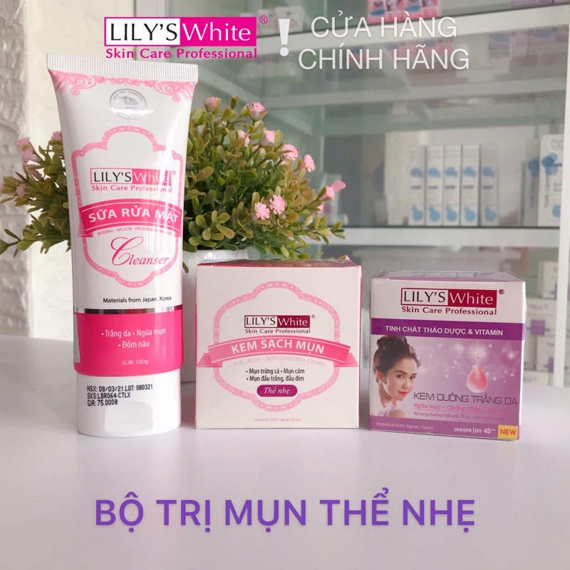 Bộ Mụn Thể Nhẹ Lily’s White