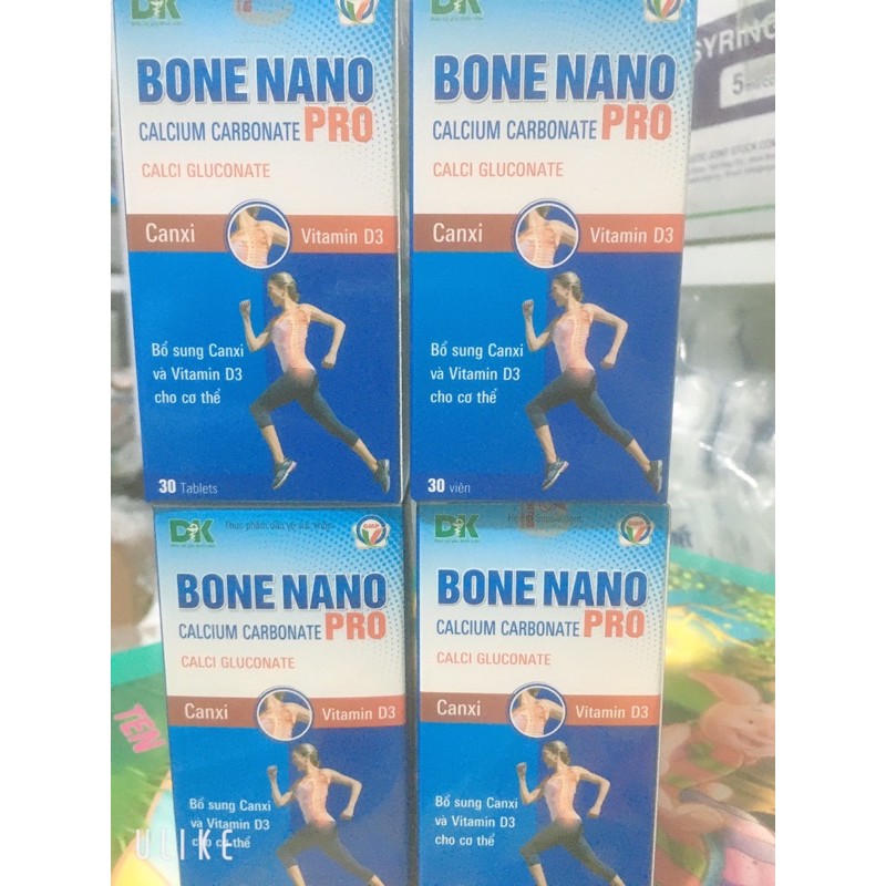 BONE NANO PRO D3- Bổ sung canxi D3 K2 MK7, bổ thần kinh, phát triển chiều cao, giúp răng và xương chắc khoẻ