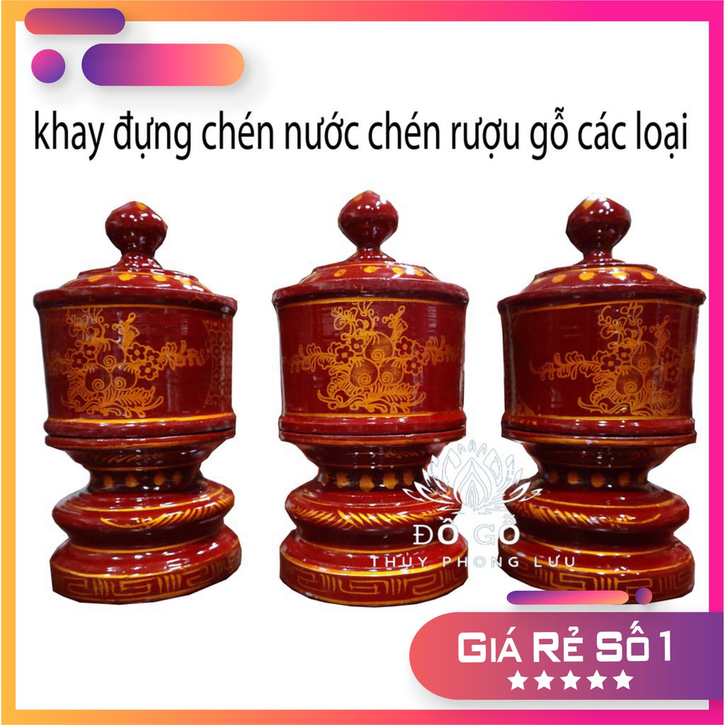 Khay đựng chén nước - khay đựng chén gỗ mít - gỗ gụ - cao cấp sang trọng