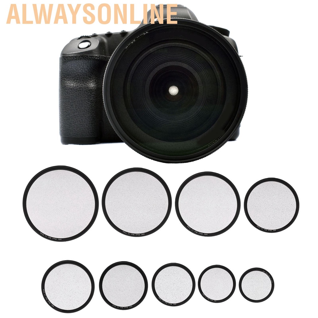 Alwaysonline Black Mist Filter 1/2 Portrait Soft Diffuser Focus Camera Lens Scratch Resistant for Video Vlog Photography