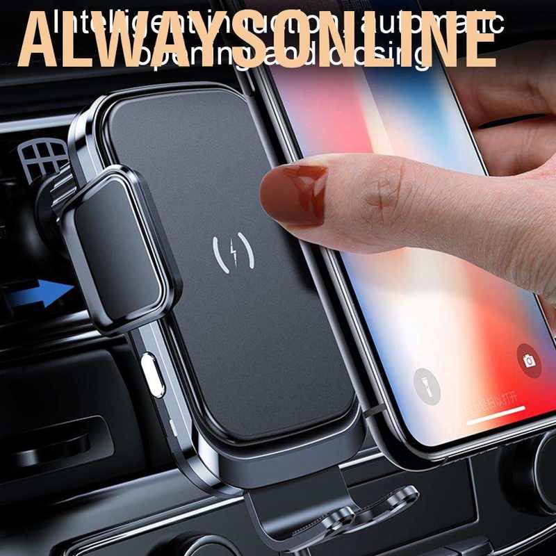 Alwaysonline ASHATA Wireless Car Charger  Portable Cell Phone Charging Device 15W High Speed ​​Fast Accessory