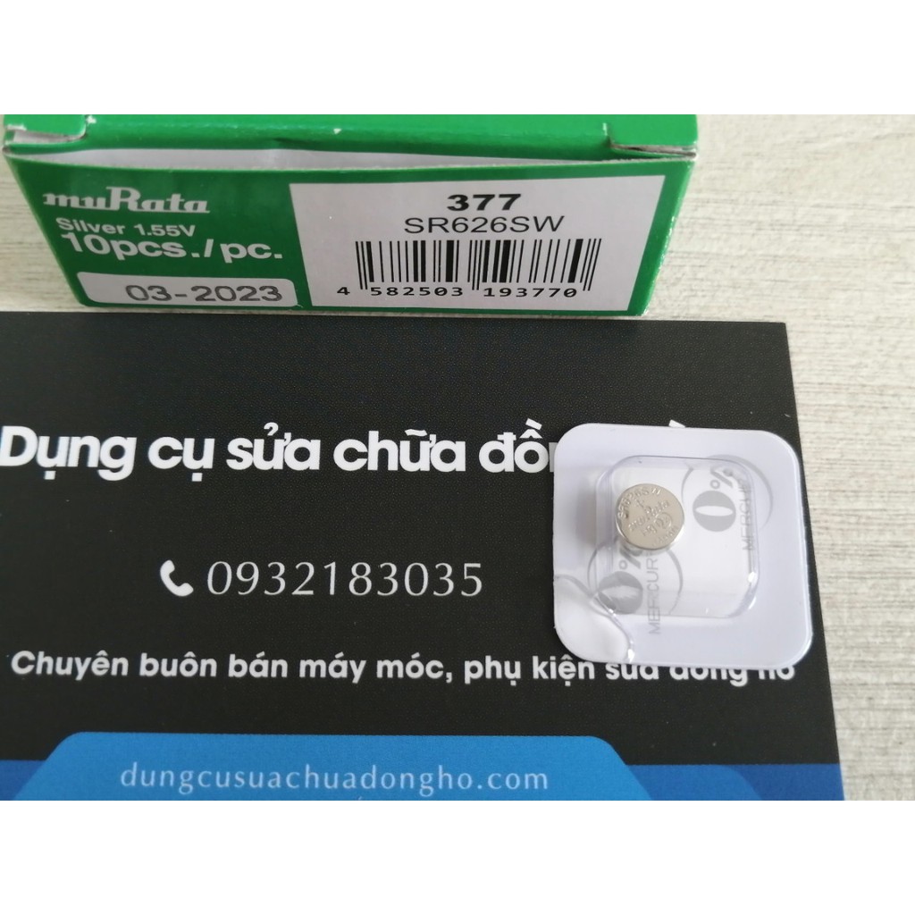 Viên pin đồng hồ Sony Murata 377- SR626SW chuyên thay pin đồng hồ đeo tay, điều khiển các loại