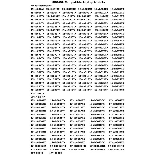 Pin Laptop HP 15-ce 15-dc 15-cb SR04XL HSTNN-DB7W 15-CB000 CB000NG CB045WM 15-CE000 15-CE015DX 15-DC0000