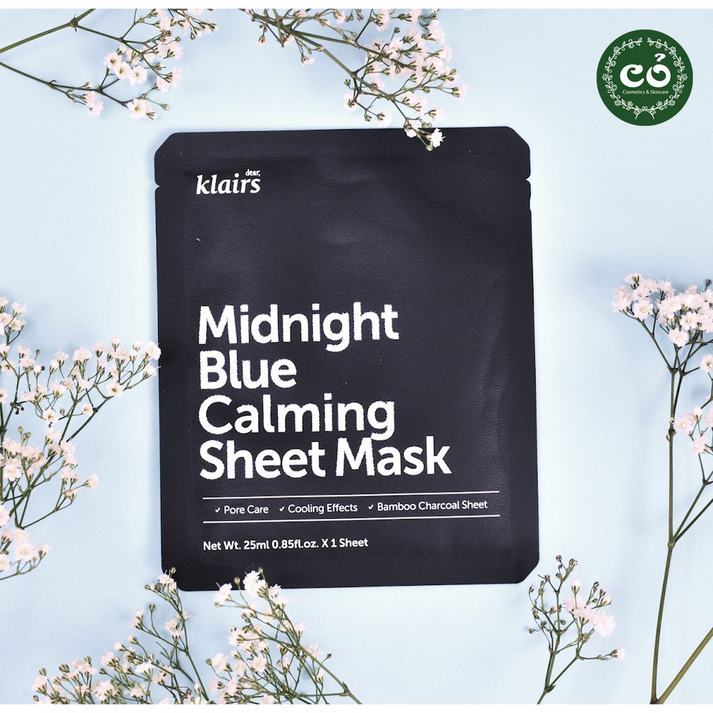 Mặt Nạ Phục Hồi Da Klairs Midnight Blue Calming Sheet Mask 25ml