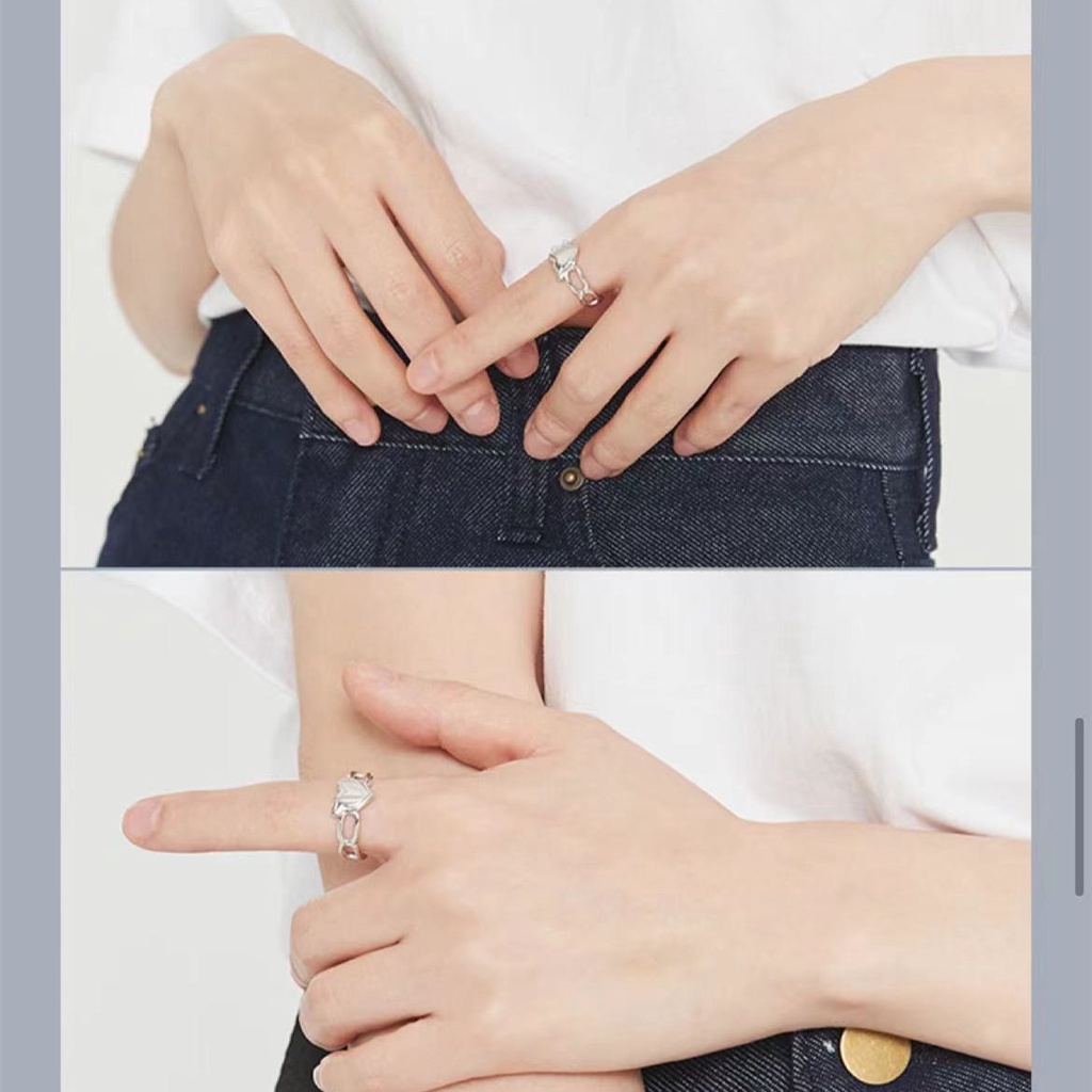 Nhẫn Bạc Khắc Chữ LOVE SICK Tour Merch Nhóm Nhạc TXT ACT