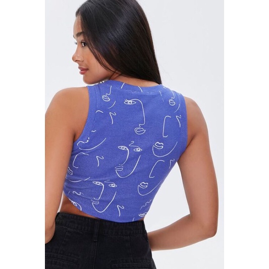 Áo Croptop hoạ tiết dễ thương F21 dư xịn 100%