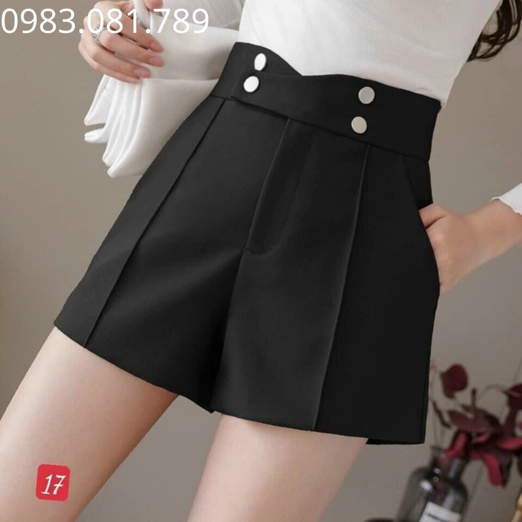 [Mã FAMAYWA2 giảm 10K đơn 50K] (TOP BÁN CHẠY) Quần short đùi vải cạp cao cho nữ, quần short cạp cao