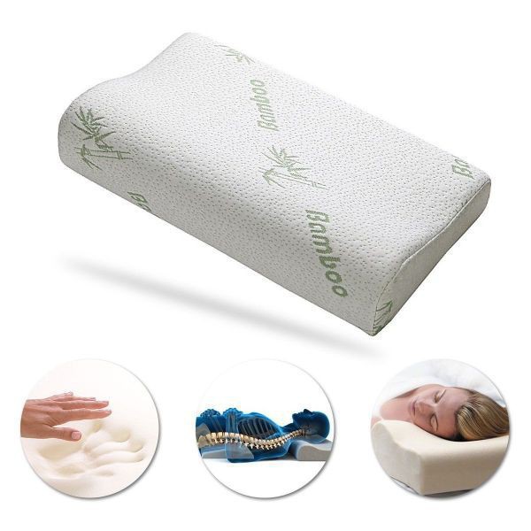 30x50 cm Comfort Contour Orthopedic Bamboo Fiber Sleeping Memory Foam Arc Design