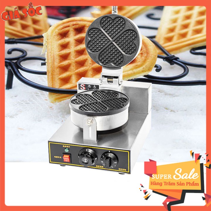 Máy Làm Bánh Kẹp Tàn Ong, Waffle Công nghiệp Khuôn Trái Tim