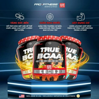 BCAA tăng sức bền True BCAA Elite Labs USA - Amino Axit giảm đau mỏi cơ sau khi luyện tập (Hũ 30 serving)
