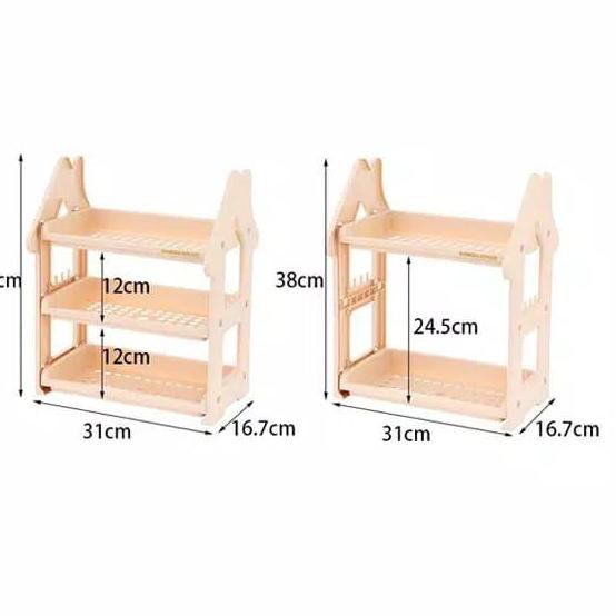 Kệ Đựng Gia Vị 3 Tầng Thiết Kế Dễ Thương Tiện Dụng Cho Nhà Bếp | BigBuy360 - bigbuy360.vn