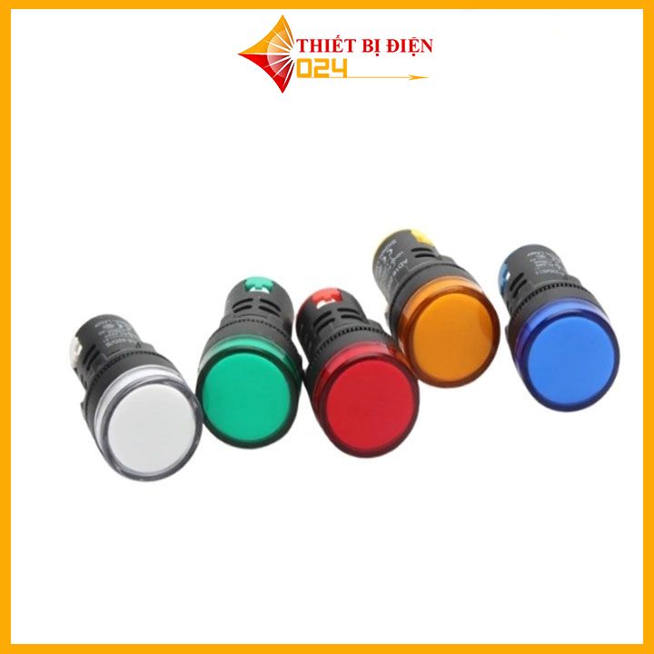 Đèn led Báo Nguồn  AD16-22DS báo pha phi 22mm điện áp 220VAC gắn tủ điện
