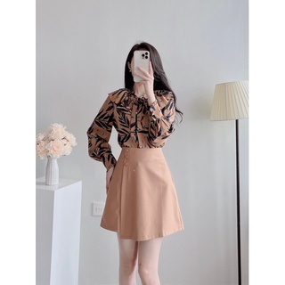 Áo lụa hoa bèo nơ