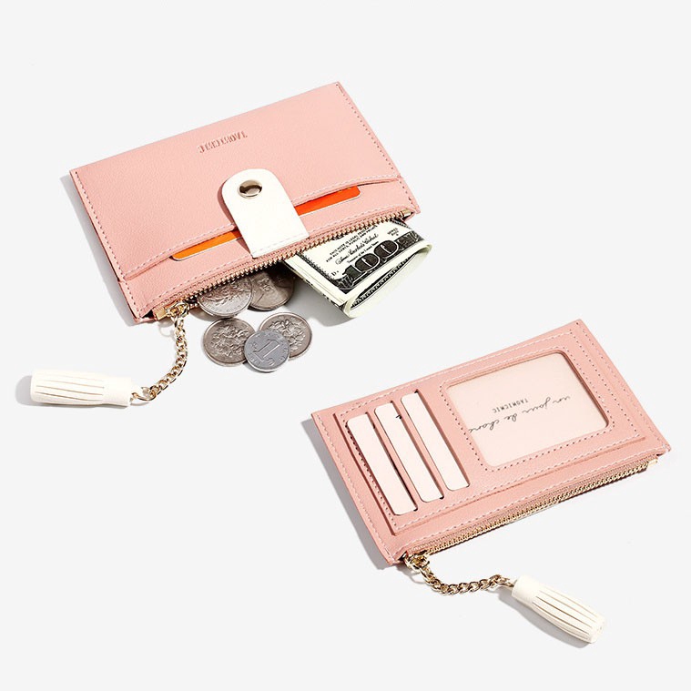 Ví Nữ Mini Da Pu Thời Trang Hàn Nhiều Ngăn