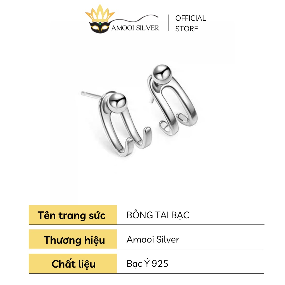 Bông tai bạc S925 chân cún dễ thương - Amooi Silver AB88