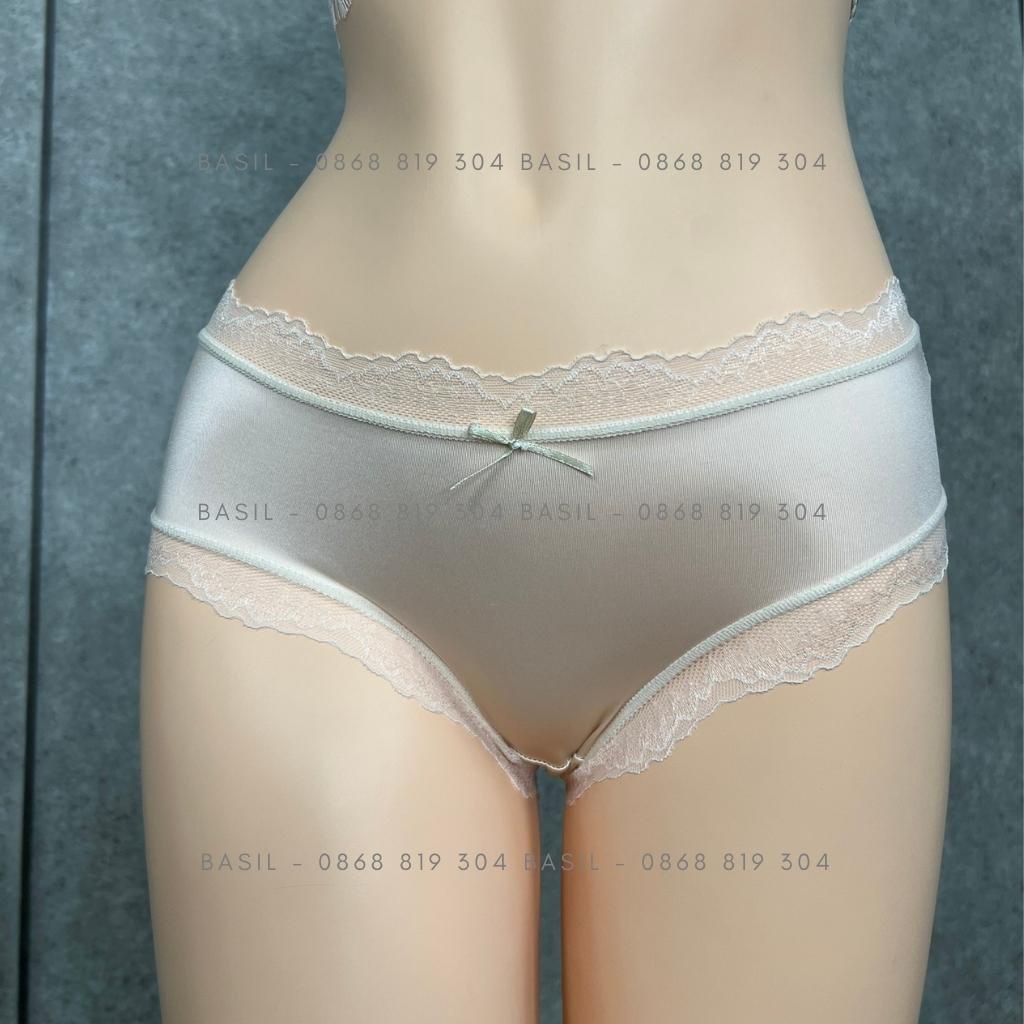 Quần lót nữ S15 thun lạnh phối ren set 6 quần siêu mềm cao cấp BASIL