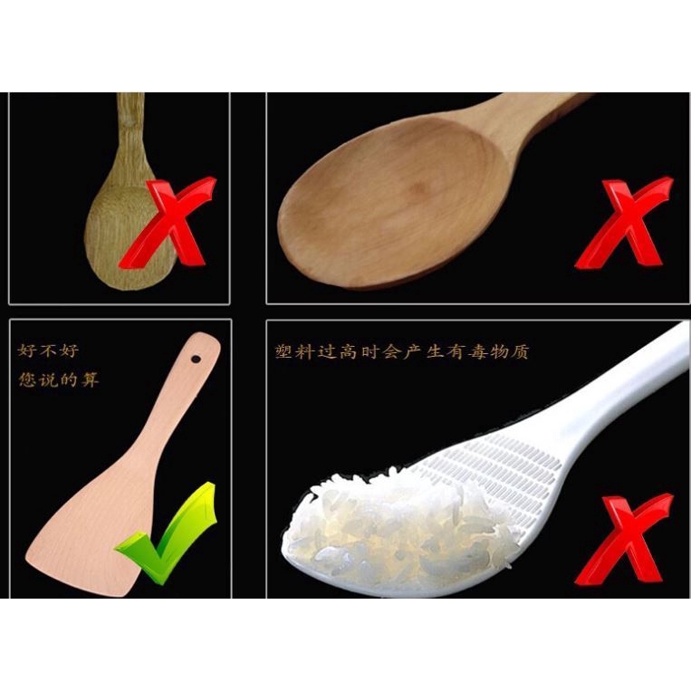 Thìa gỗ cán dài thân thiện với môi trường tiện lợi cho nhà bếp
