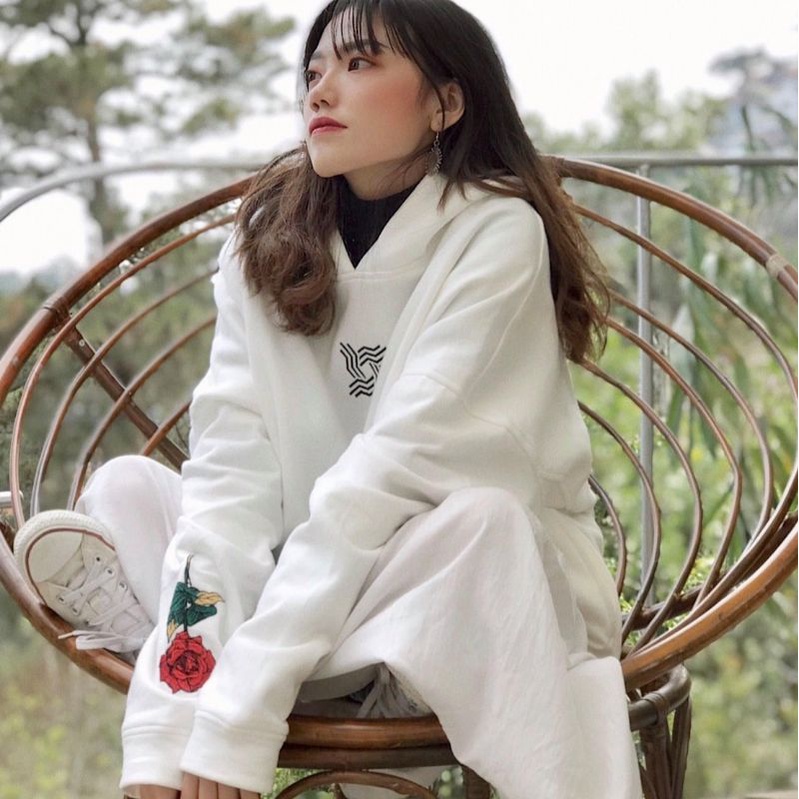 Áo hoodie nam nữ sadboiz rose SS3 unisex chuẩn chính hãng, áo hoodie nỉ sadboizaintcry local brand nam nữ