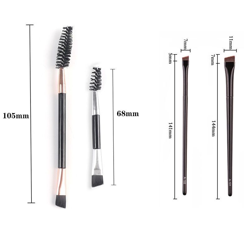 Cọ Trang Điểm Mắt / Kẻ Lông Mày / Tạo Khối Hai Đầu 2 Trong 1 Chất Liệu Sợi Len Mềm Mại Nhỏ Gọn Tiện Lợi