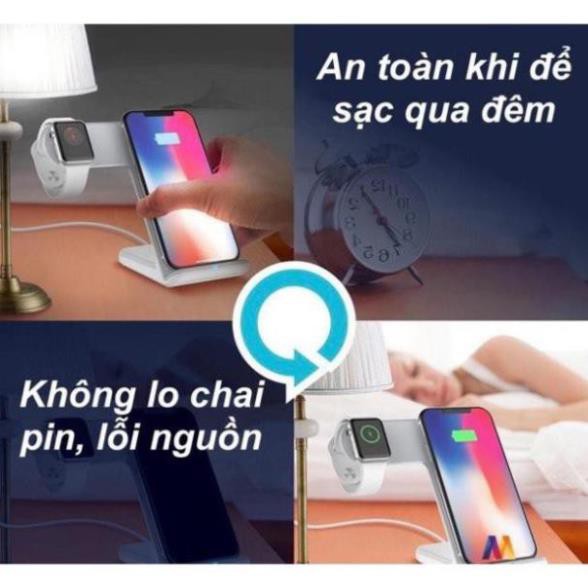 Đế Sạc Coteetci 3 in 1 nhôm nguyên khối iPhone/ iWatch/ Airpods Chính Hãng Coteetci - Dock sạc