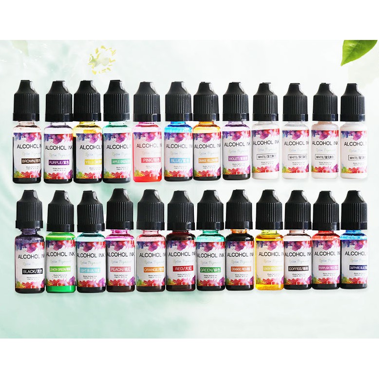 Màu pha nhựa Resin Ancohol Ink hiệu ứng màu loang