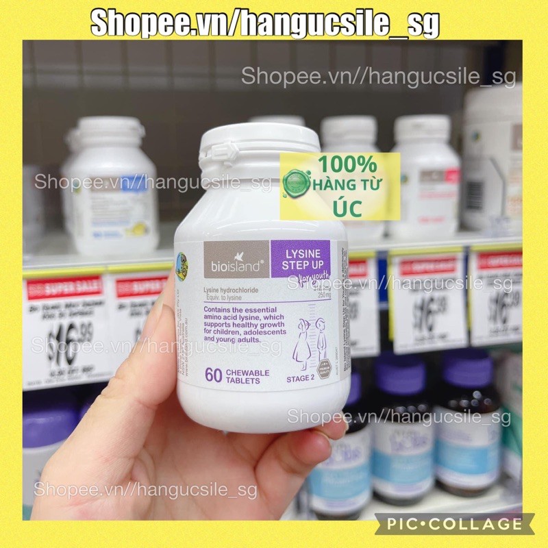 Tăng chiều cao Lysine Step Up For Youth, 60 viên, Úc