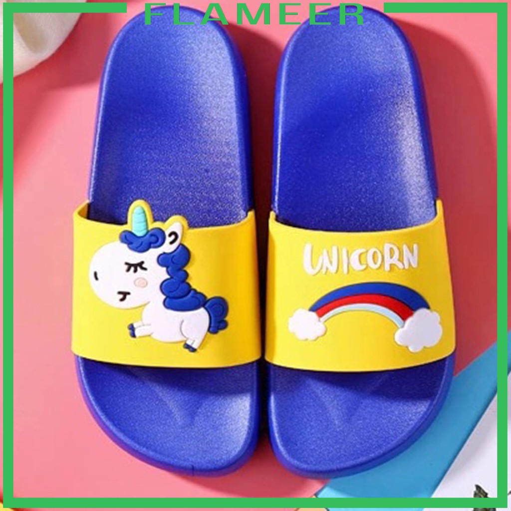 [FLAMEER] Kids Boys Girls Rainbow Slippers Soft Comfortable Parent Child Slippers