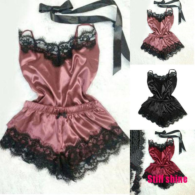 Bộ đồ ngủ phối ren quyến rũ thời trang cho nữ