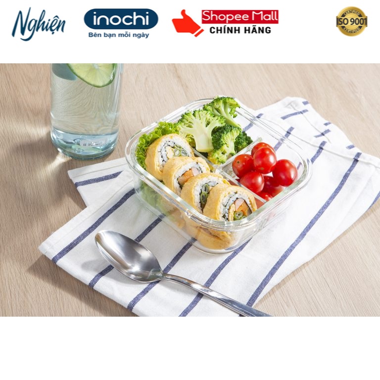 Hộp thủy tinh vuông Nikko 800 ml