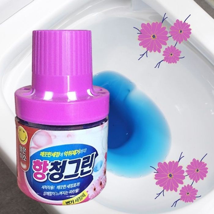 Chai Cốc Thả Bồn Cầu Diệt Khuẩn Toilet Hương Hoa 180g Hàn Quốc 101127