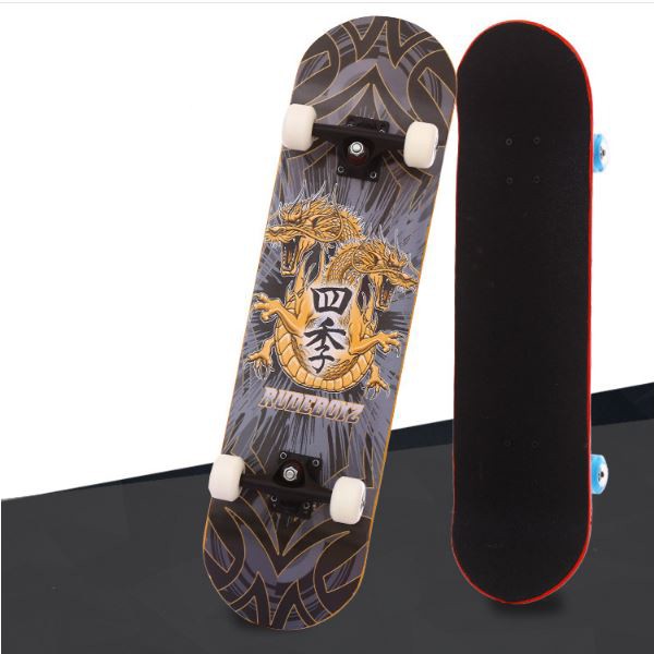 Ván Trượt Thi Đấu Cỡ Lớn Skateboard Mặt Nhám Bánh Cao Su Chiều Dài 80cm.