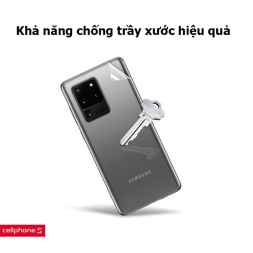Miếng Dán PPF Mặt Sau Chống Vân Tay Cho Samsung Galaxy S20 Ultra, Dán Lưng Samsung