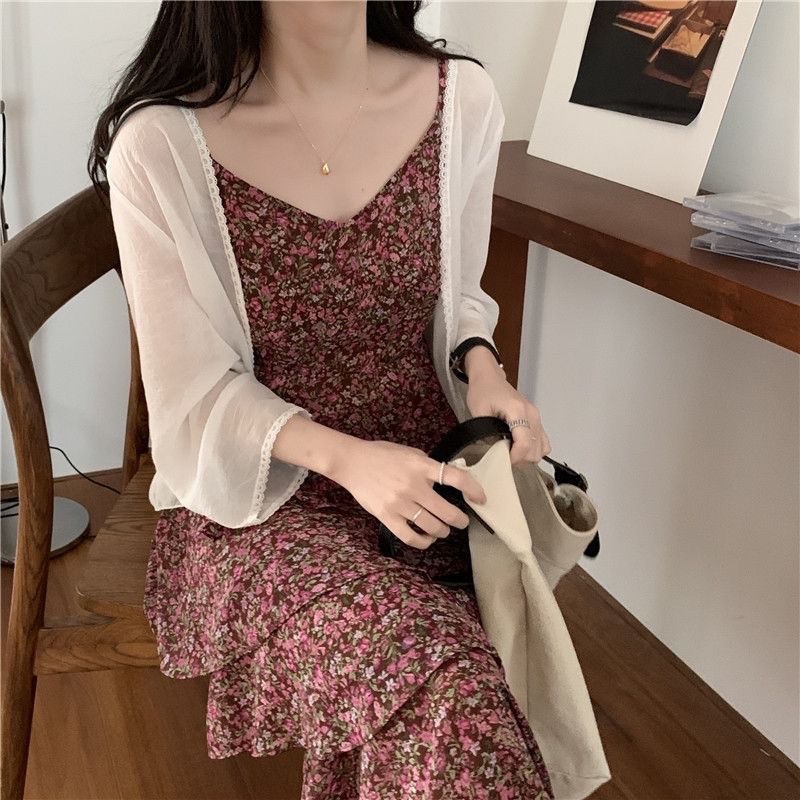 Áo Khoác cardigan Chống Nắng Vải chiffon Mỏng Thời Trang Mùa Hè Cho Nữ