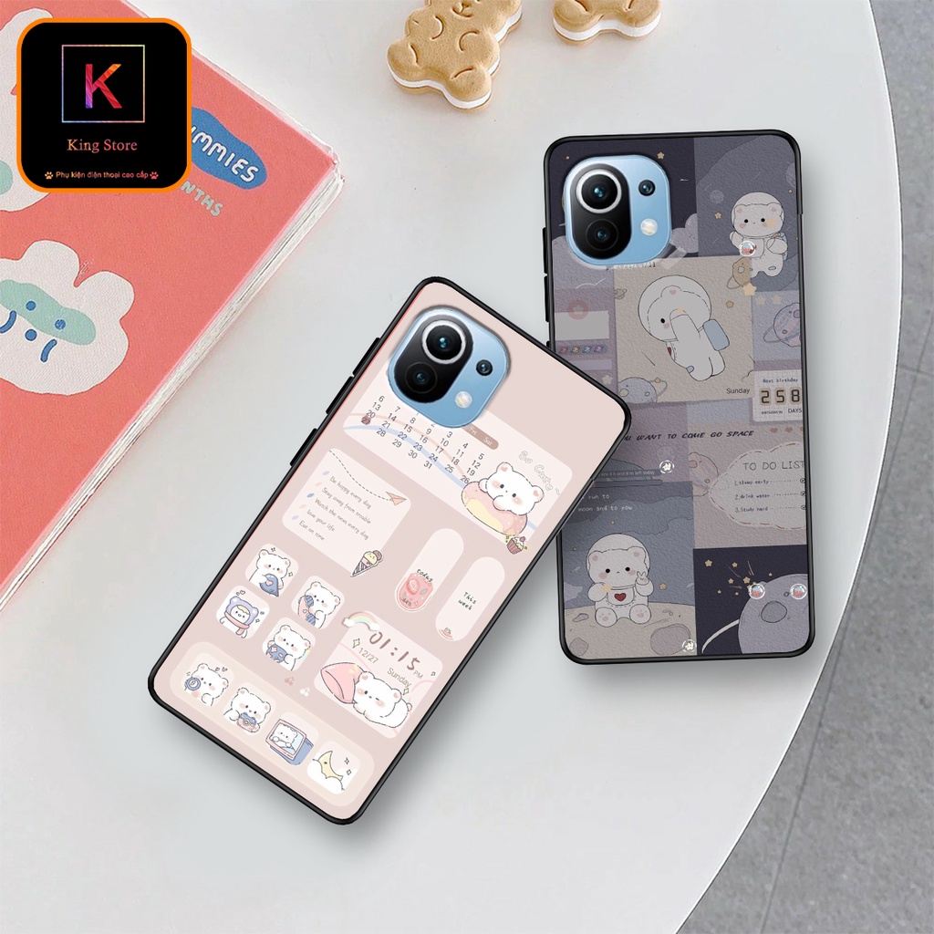 Ốp lưng Xiaomi Mi 11 Lite - Mi 11 Lite 5G - Mi 11 Lite 5G NE - Ốp in hình thỏ con dễ thương - Lưng nhám Viền TPU