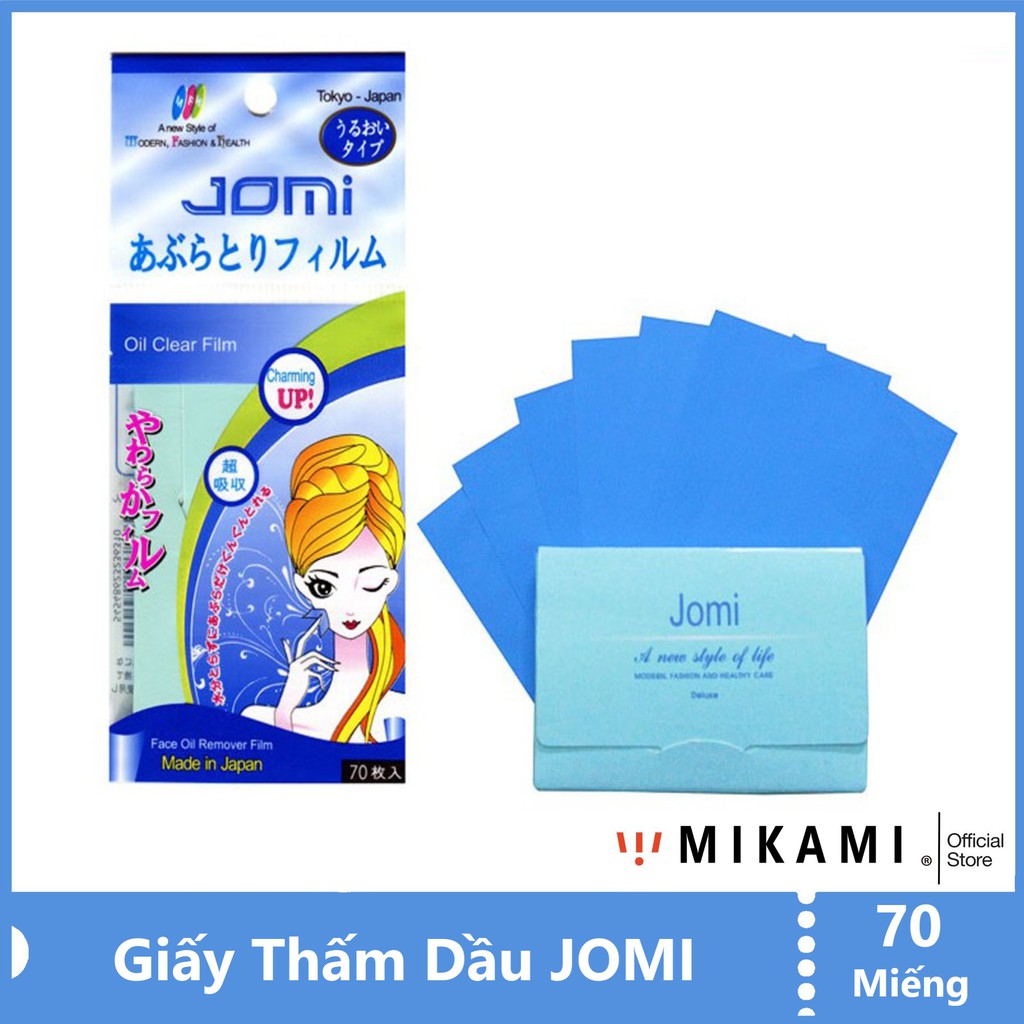 Giấy Thấm Dầu Jomi Oil Clear 70 miếng - Chính hãng khẩu Nhật Bản