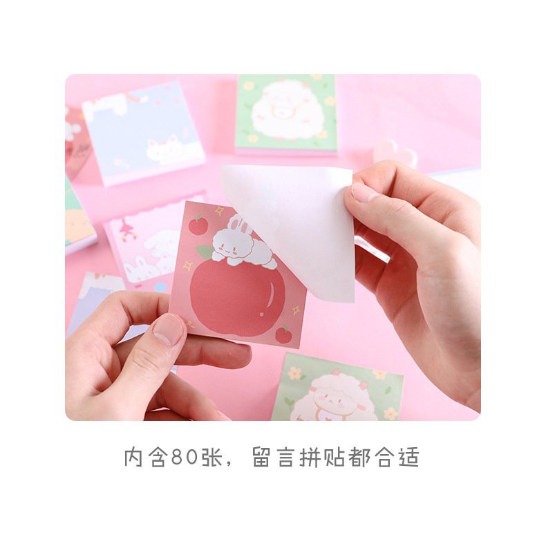 Tệp note 8x8cm hoạt hình cute - MiuSua