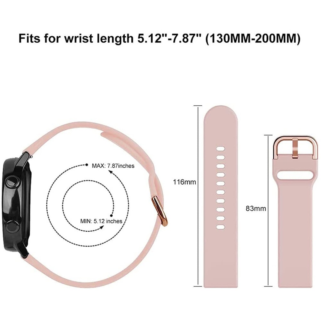 YIFILM Dây Đeo Silicon Màu Trơn 20MM 22MM Cho Garmin Venu Sq 2 Sq2