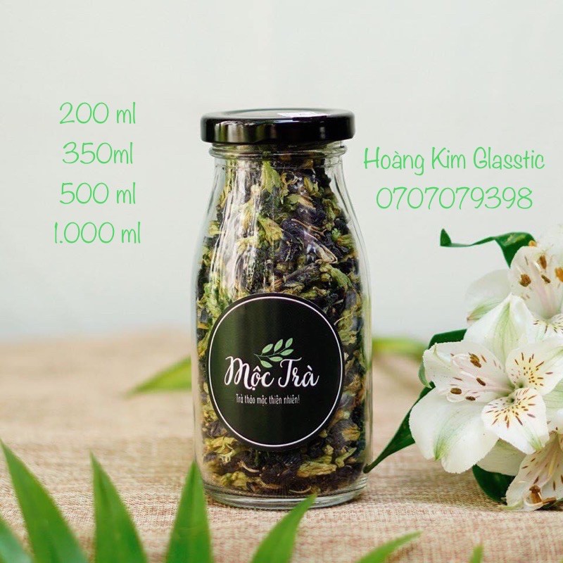 CHAI THUỶ TINH NĂP THIẾT- 200ml-350ml-500ml- 1 lít