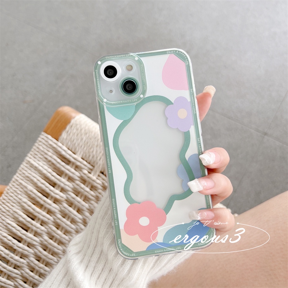 Ốp Điện Thoại Dẻo Trong Suốt Họa Tiết Hoa Xinh Xắn Cho iPhone 13 12 11 Pro Max SE2020 X XR Xs Max 7 8 Plus