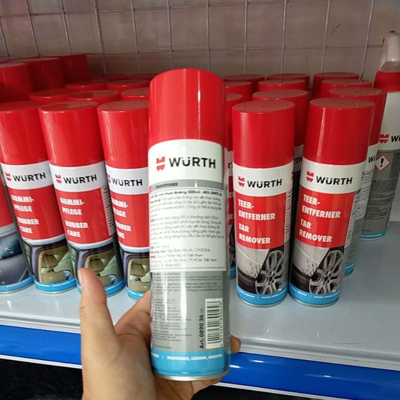Chai tẩy nhựa đường 300ml thương hiệu Wurth từ đức