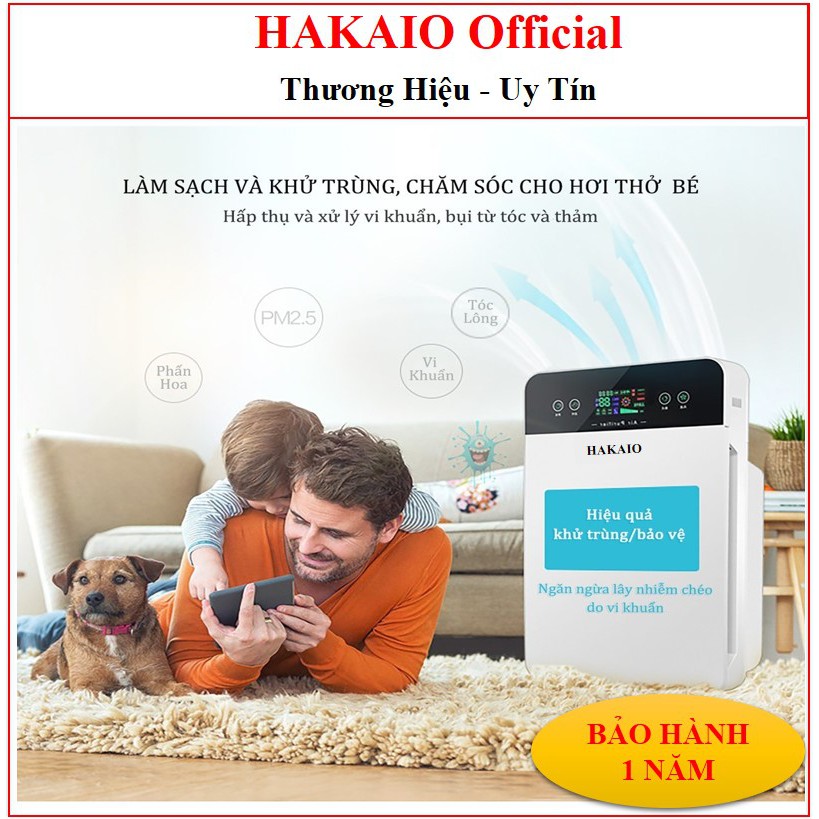 Máy Lọc Không Khí HAKAIO✅[Chính Hãng] Làm Sạch Không Khí HEPA, Diệt Khuẩn UV, Lọc Bụi Mịn PM2.5 Khử Pormaldehyd-GML-86A