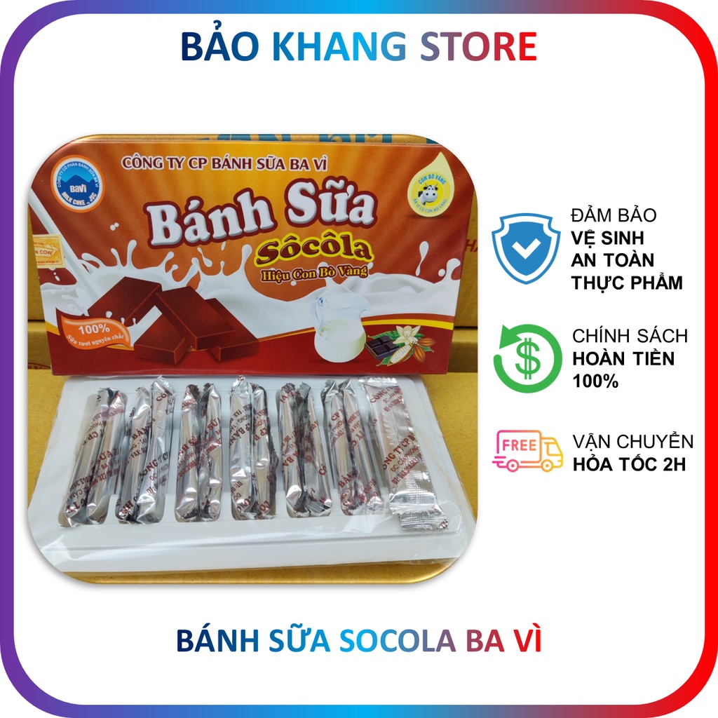 Bánh Sữa Ba Vì Vị Socola Con Bò Vàng 170g