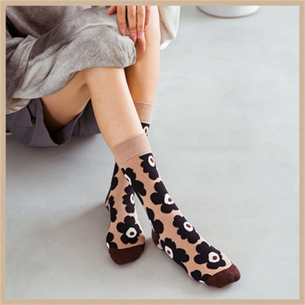 YVE Vớ Cotton Dày Dặn Họa Tiết Hoa Thời Trang Xuân Thu Đông Ấm Áp Cho Bé Gái