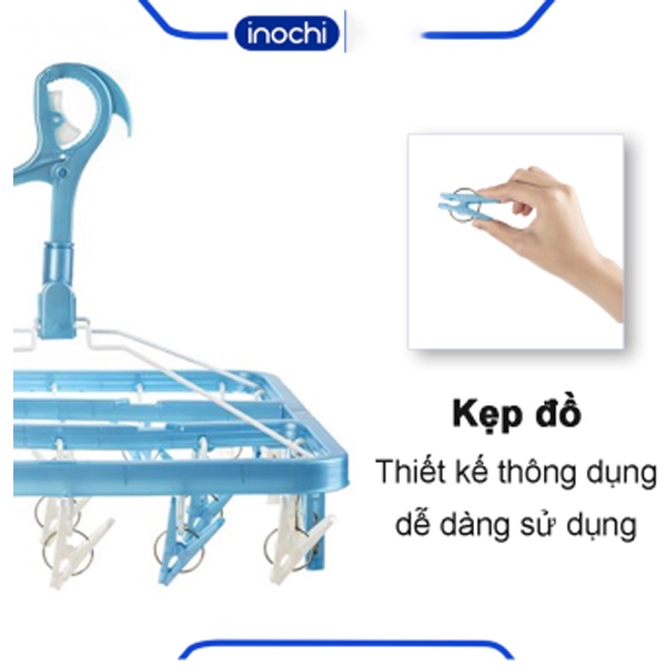 Móc Chùm Vuông Phơi Quần Áo,Đồ Trẻ Em Cao Cấp Hara INOCHI