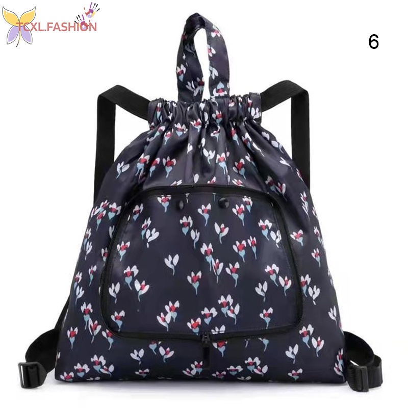 Balo dây rút đa năng in họa tiết độc đáo thời trang cho nữ