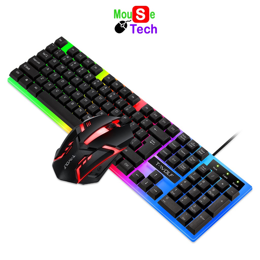 Bàn phím máy tính giả cơ, chuột gaming có dây Thunder Wolf TF230