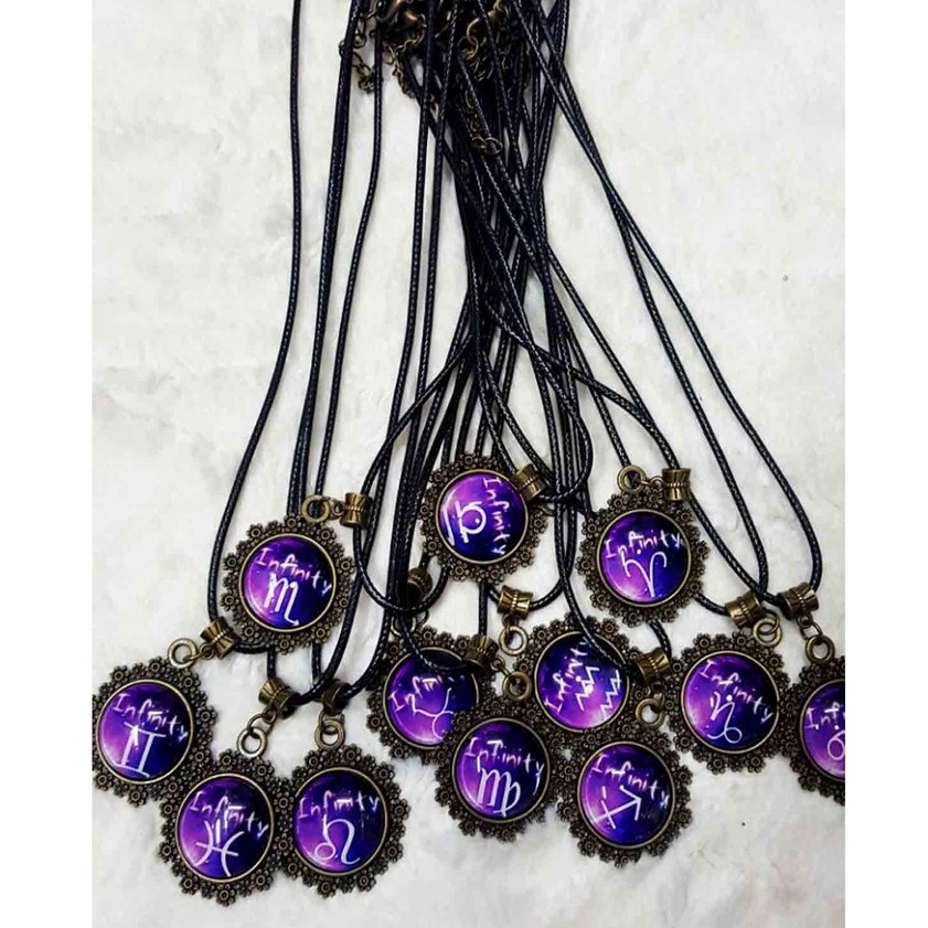 Combo vòng tay - vòng cổ handmade 12 cung hoàng đạo dây giá sỉ rẻ