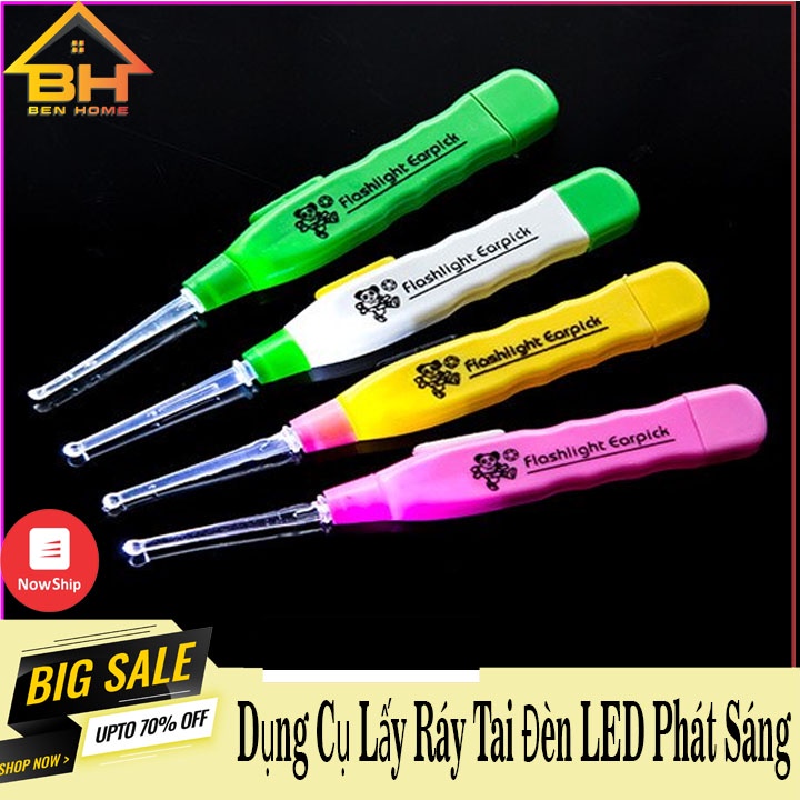 Combo 3 Dụng cụ lấy ráy tai có đèn led phát sáng cho bé