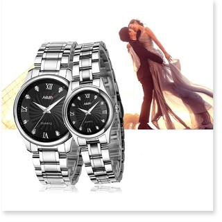 Đồng hồ đôi nary dây thép không gỉ nam nữ mặt kính chống trầy - DH0153