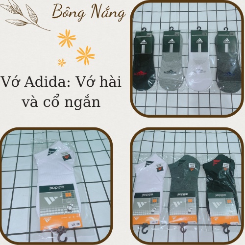 Vớ nam ngắn adidas, tất lười nam đi giày thể thao hàng dày chất liệu cotton thời trang